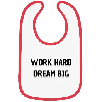 Discover Work Hard, Dream Big - Bold Minimalist Typography Bibs