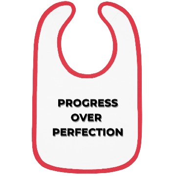 Discover Progress Over Perfection- Motivational Typography Bibs