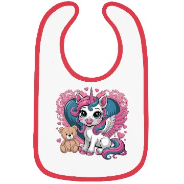 Discover Whimsical Unicorn Magic Heart With Adorable Teddy Bibs