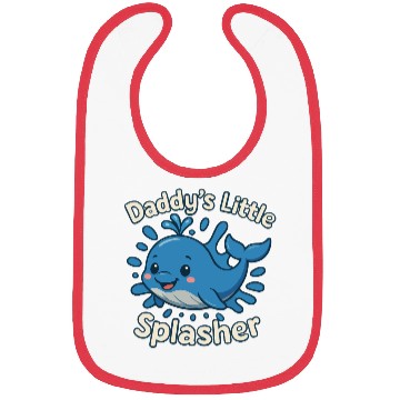 Discover Daddy's Little Splasher Cute Baby Whale Bibs