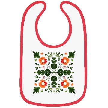 Discover Folk Floral Mandala Bibs