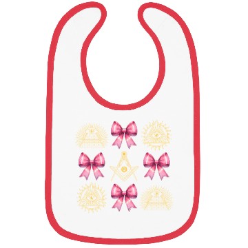 Discover Coquette Bow Square Compass Freemasonry Mom Bibs