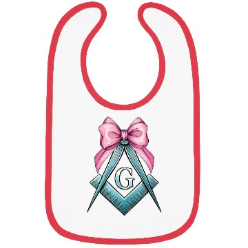 Discover Coquette Bow Square Compass Freemasonry Mom Bibs