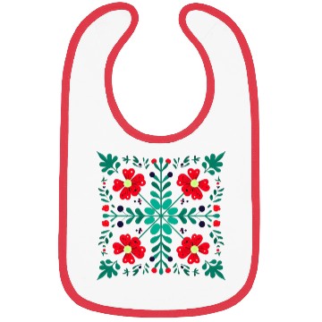 Discover Folk Floral Mandala Bibs