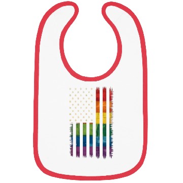 Discover American USA Flag Rainbow Pride Gay Lesbian LGBTQ Bibs