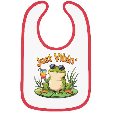 Discover Just Vibin' Summer Frog Bibs
