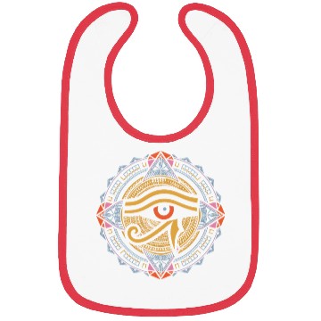 Discover Eye of Ra Mandala | Psychedelic Egyptian Art Bibs