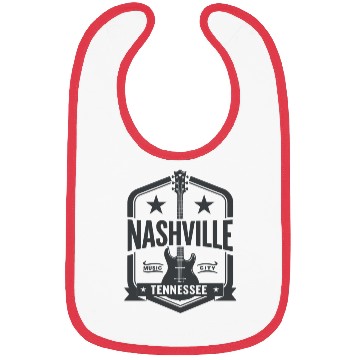 Discover Nashville Music City Guitar Tennessee Bibs
