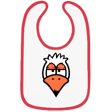 Discover Bird looks funny annoyed tired angry frustrated Bibs