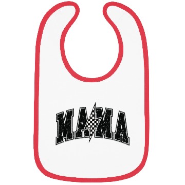 Discover Mama Checkered Bolt Mothers Day Bibs