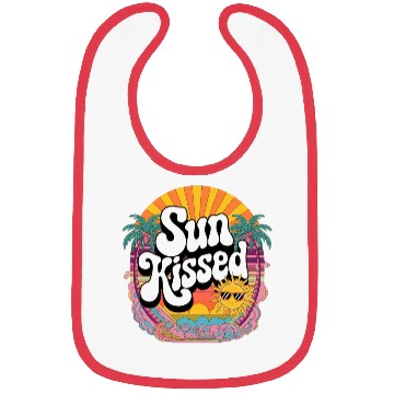 Discover Sun Kissed Retro Sunset Design Bibs