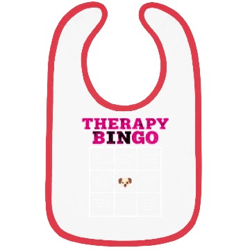 Discover Therapy Bingo Card Bibs Dark Humor Mental Healt