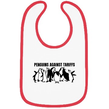 Discover Penguins Protest Against Tariffs Funny Penguin Bibs
