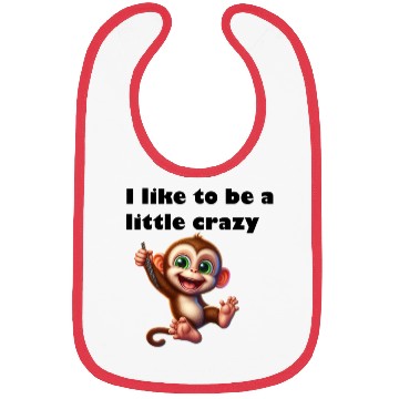 Discover crazy monkey Bibs