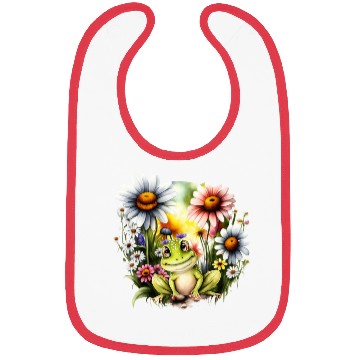 Discover Freckles the Flower Frog Bibs