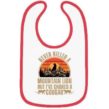 Discover Never Killed A Mountain Lion Bibs