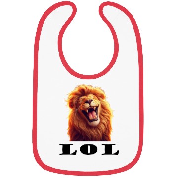 Discover laughing lion Bibs