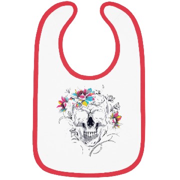 Discover Streetwear Skull Bloom Floral Skull Bibs