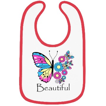 Discover Flower with beautiful butterfly Bibs