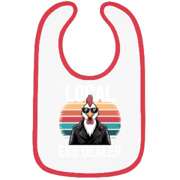 Discover Local Egg Dealer Easter Sunday Retro Chicken Bibs
