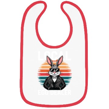 Discover Retro Local Egg Dealer Easter Bunny Easter Sunday Bibs