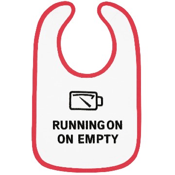 Discover RUNNING ON EMPTY – Black Thread on Beige Bibs