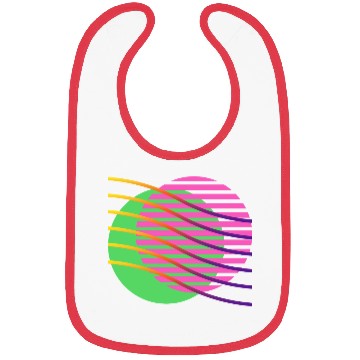 Discover Neon Wave Geometric Abstract Bibs