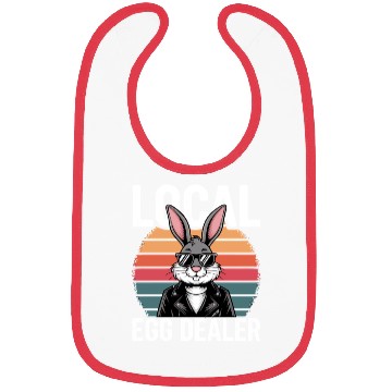 Discover Local Egg Dealer Easter Bunny Retro Easter Sunday Bibs