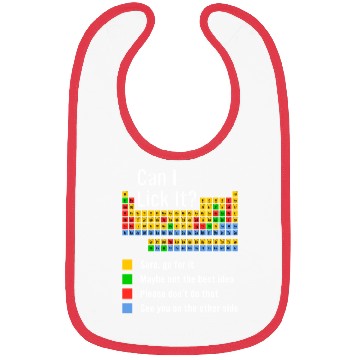 Discover Can I Lick It Periodic Table Teacher Student Bibs
