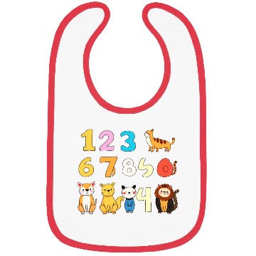Discover Number Animals Bibs