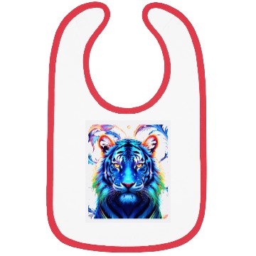 Discover Neon Jungle: Psychedelic Tiger Bibs