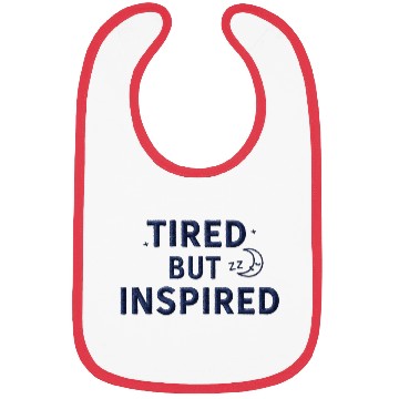 Discover Tired But Inspired Moon Zzz Bibs