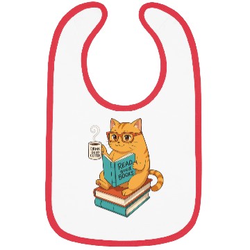Discover Drink good coffee and read good books Bibs