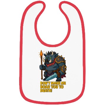 Discover Boar Warrior Cartoon Bibs