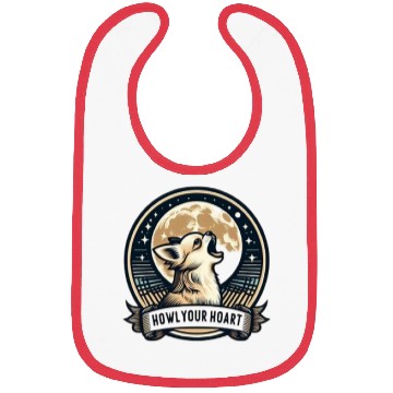 Discover chihuahua-howling-vintage-moon-vector-Bibs-desig