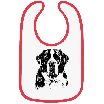 Discover Saint Bernard Portrait | Minimalist Apparel Bibs