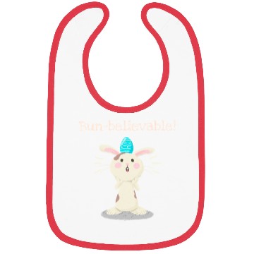 Discover Bun-believable Funny Surprised Bunny Easter Egg Bibs