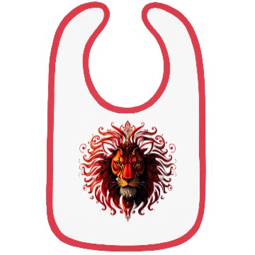Discover lion face Bibs