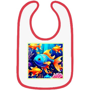 Discover Fantasy Fish Swim Design Bibs