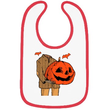 Discover Scary Spooky Jack O Lantern Face Pumpkin Men Boys Bibs