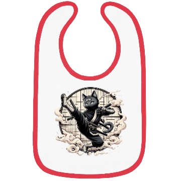 Discover ninja cat Bibs