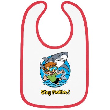 Discover Stay Positive | Motivational Typography & Inspirat Bibs