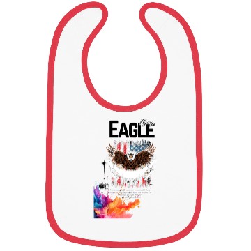 Discover Eagle Full American Flag Bald Eagle Feather Style Bibs