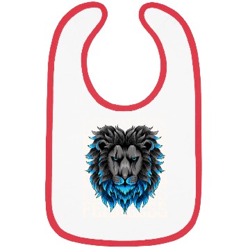 Discover Black Blue Illustrative Fearless Bibs