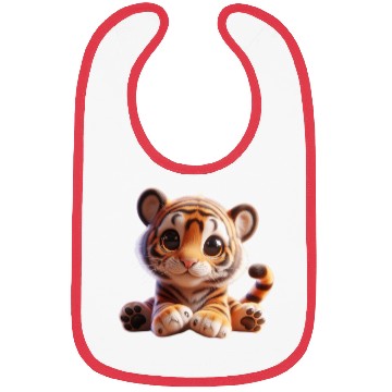 Discover Charming Baby Tiger Art Bibs