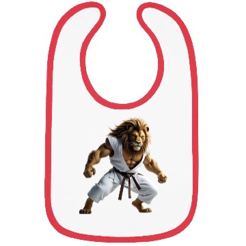 Discover Karate Lion Warrior Bibs