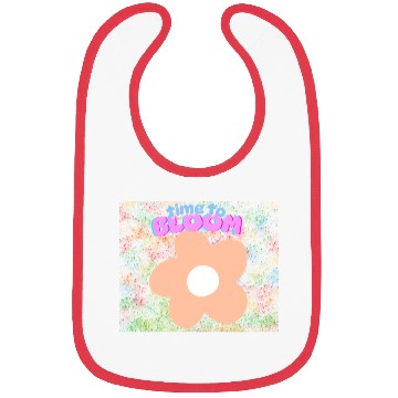 Discover Time to Bloom flower Bibs