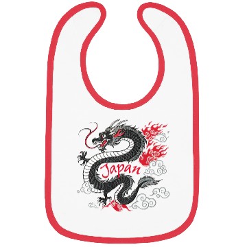 Discover Majestic Japanese Dragon Tattoo Style Art design Bibs