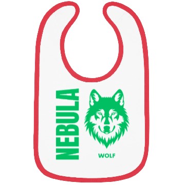 Discover Nebula Wolf –Bold Minimalist Wolf Head Graphic Bibs