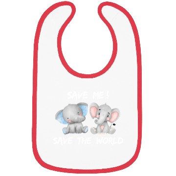 Discover World Elephant Day. Bibs